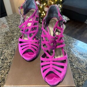 Nordstrom Fuchsia Strappy Heels